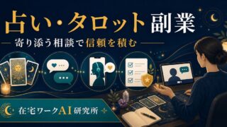 占い・タロット副業を寄り添う相談と信頼づくりで始める在宅ワークAI研究所のアイキャッチ