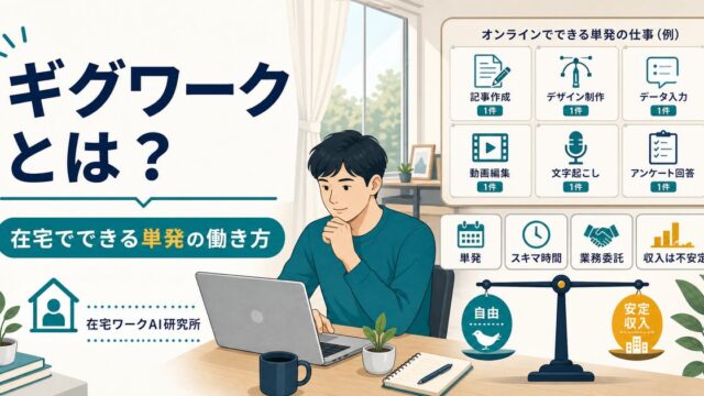 ギグワークとギグエコノミーで在宅の単発仕事を始めるアイキャッチ