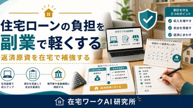 住宅ローンの負担を副業で軽くする記事のアイキャッチ画像