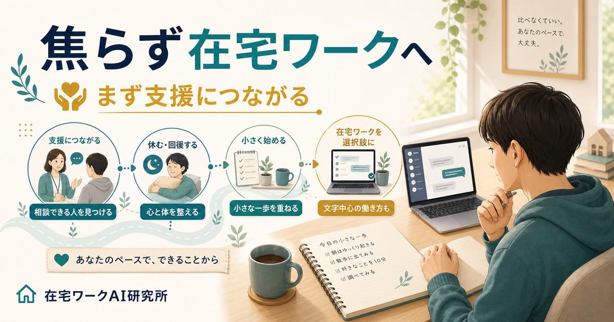 引きこもり・不登校から始める在宅ワーク記事のアイキャッチ画像