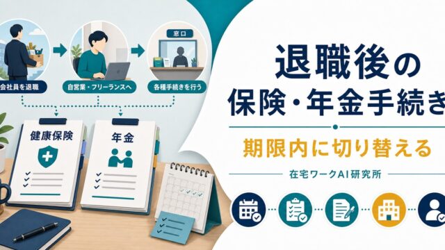 退職後の健康保険と年金の切り替え手続きのアイキャッチ