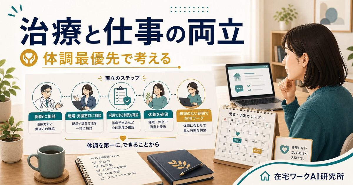 病気の治療と仕事の両立記事のアイキャッチ画像