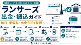 ランサーズの出金と振込タイミングと出金方式を整理したアイキャッチ画像