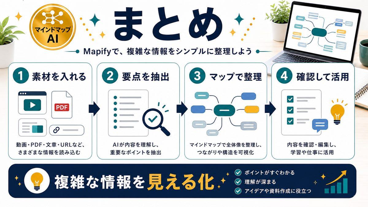 Mapifyの始め方と使い方のまとめを整理した図解