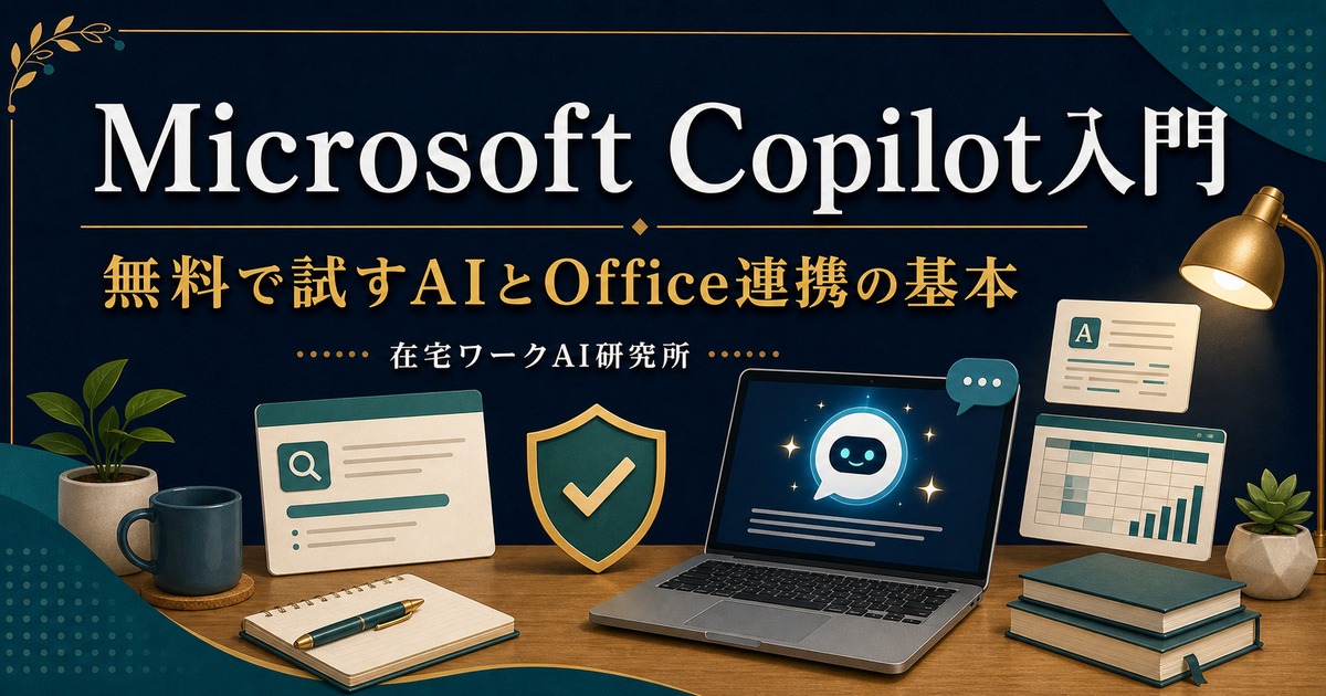 Microsoft Copilot入門で無料で試すAIとOffice連携の基本を学ぶ記事アイキャッチ