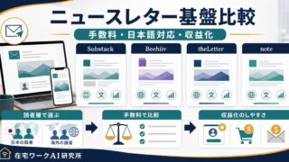 ニュースレター配信プラットフォーム比較のアイキャッチ画像