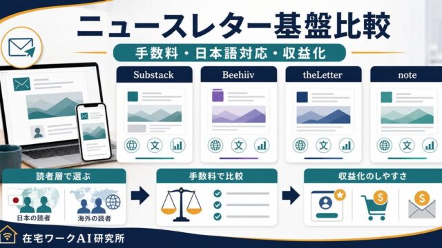 ニュースレター配信プラットフォーム比較のアイキャッチ画像