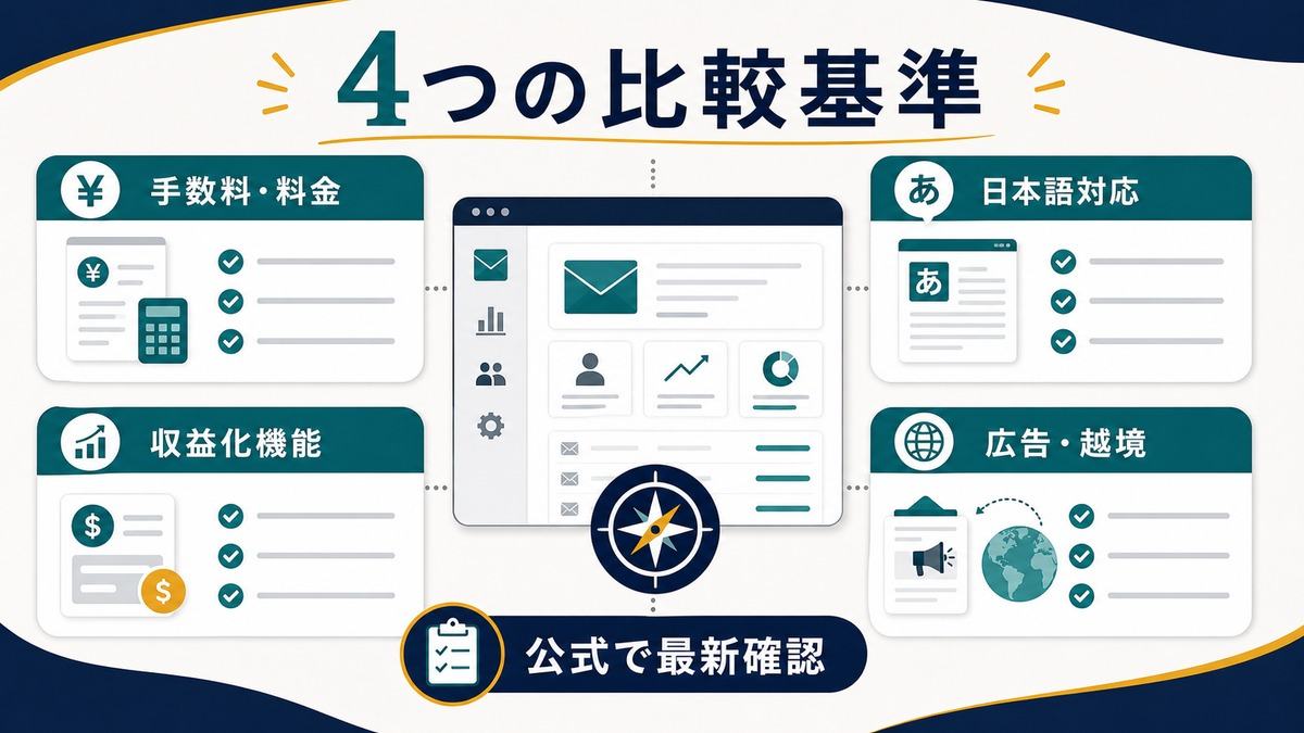 ニュースレター配信基盤を比較する4つの基準