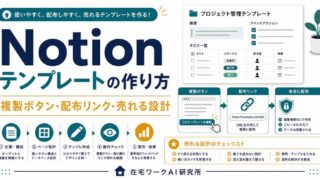 Notionテンプレートの作り方と複製配布の設計を整理したアイキャッチ画像