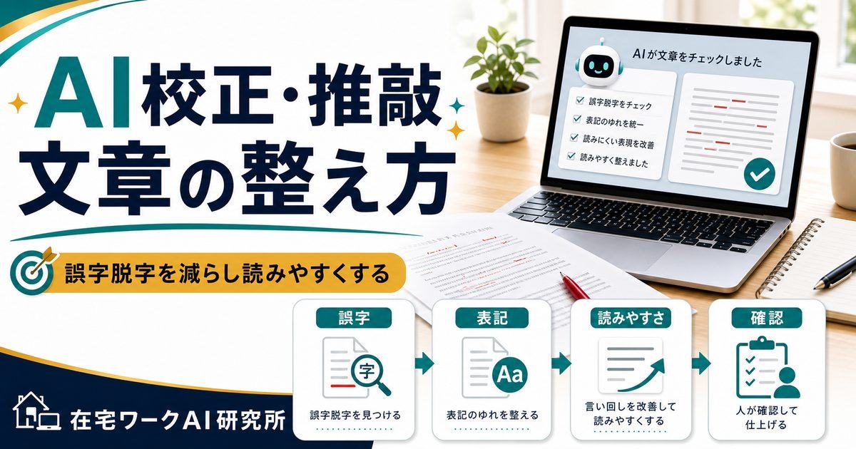 AIで文章を校正・推敲する方法のアイキャッチ画像
