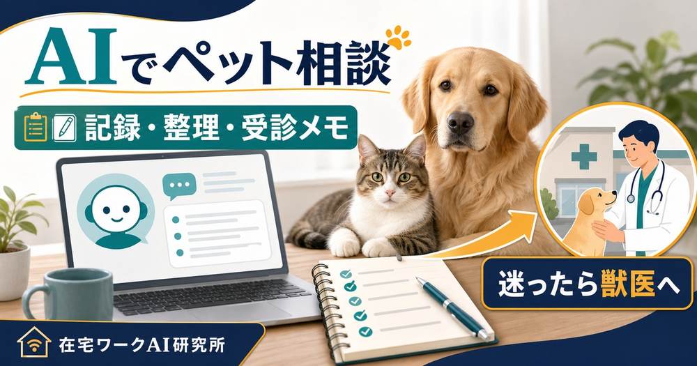 AIで愛犬・愛猫の飼育相談を整理するアイキャッチ画像
