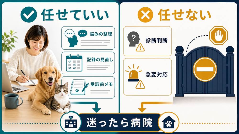 AIにペット相談を任せていい範囲と任せない範囲