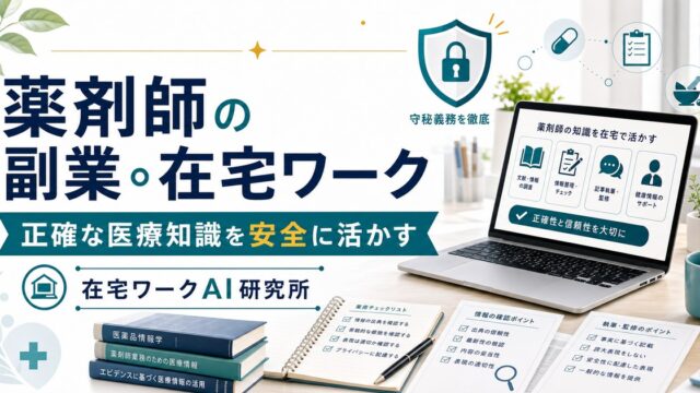 薬剤師の副業・在宅ワークのアイキャッチ画像