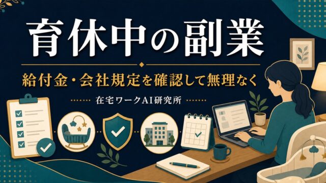 育休中の副業で給付金と会社規定を確認して無理なく進める記事アイキャッチ