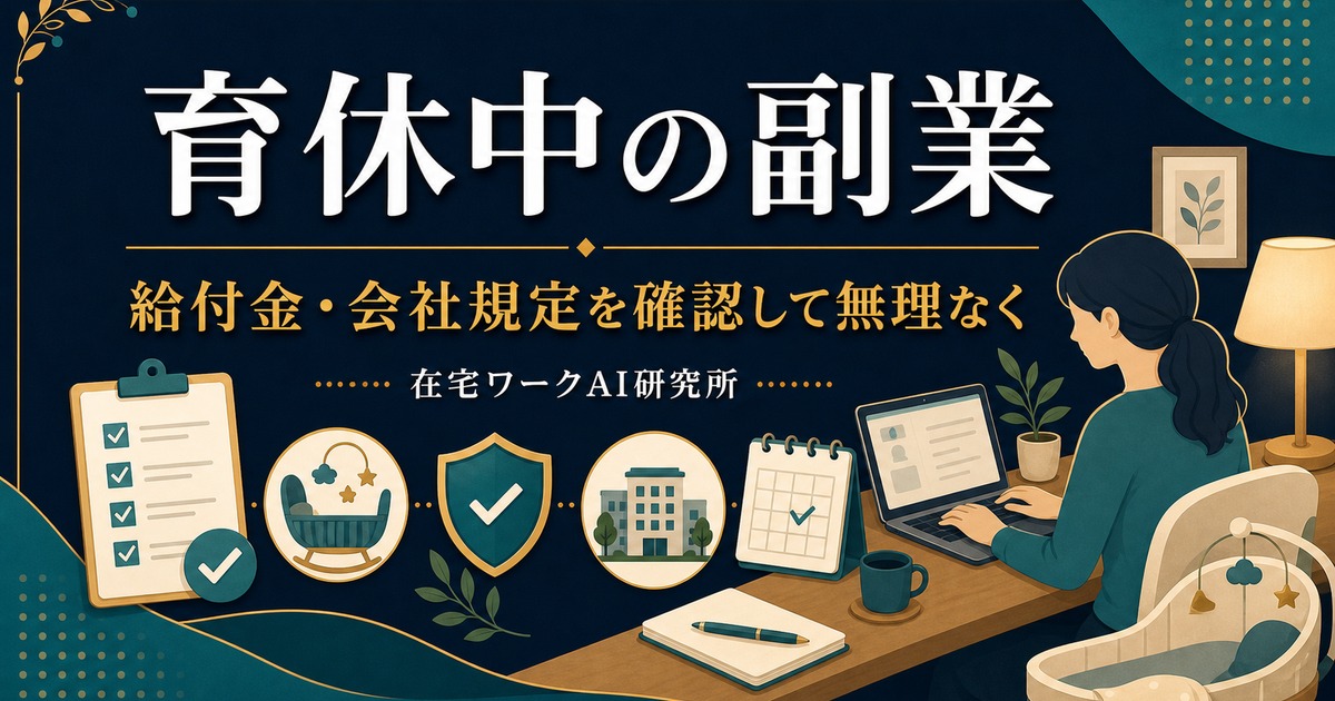 育休中の副業で給付金と会社規定を確認して無理なく進める記事アイキャッチ