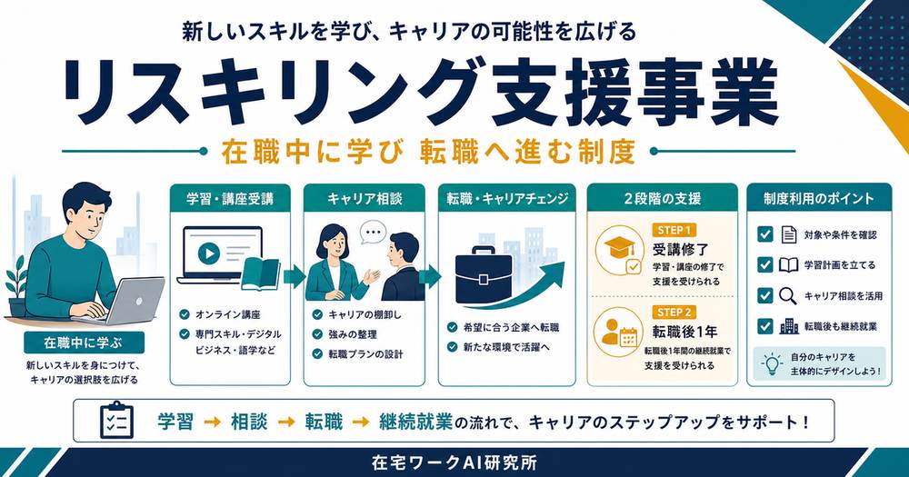 リスキリングを通じたキャリアアップ支援事業のアイキャッチ画像