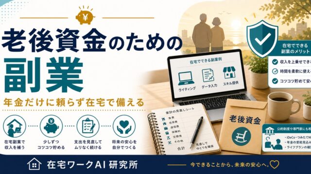 老後資金のための副業記事のアイキャッチ画像