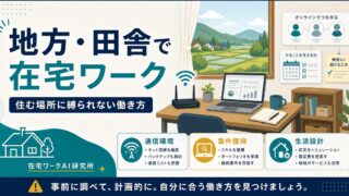 地方・田舎で始める在宅ワーク｜Uターン・移住でも在宅で稼ぐ方法と注意点