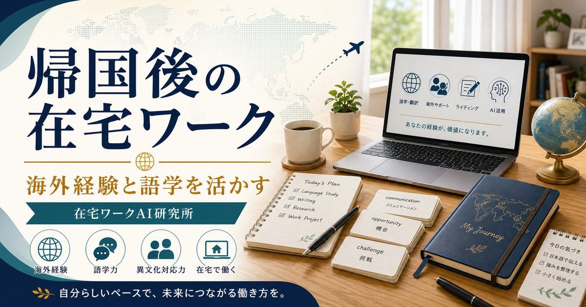 帰国後の在宅ワーク・副業記事のアイキャッチ画像