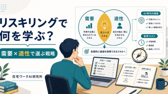 リスキリングで学ぶ分野を需要と適性で選ぶ戦略のアイキャッチ