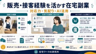 販売・接客経験を活かす在宅副業とAI活用を整理したアイキャッチ画像