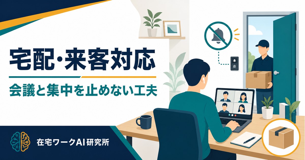 在宅ワーク中の宅配・来客対応のコツ｜会議や集中を中断されないための工夫