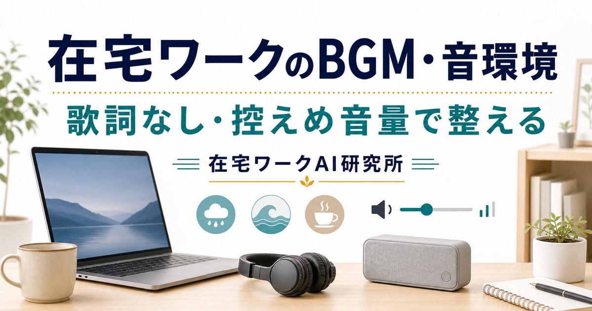 在宅ワークの集中できるBGM・音環境｜作業がはかどる音の選び方