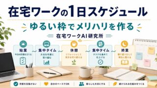 在宅ワークの1日のスケジュール例｜タイプ別のタイムスケジュールと組み立て方