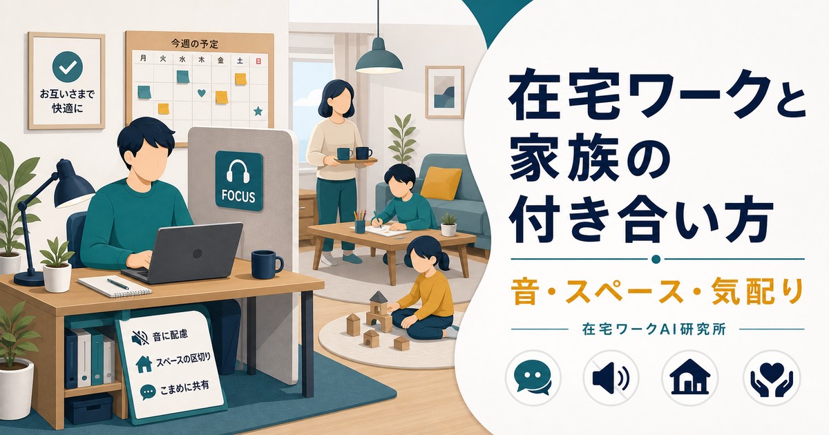在宅ワークと家族・同居人の付き合い方のアイキャッチ