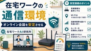 在宅ワークの通信環境・ネット回線の選び方｜オンライン会議が途切れないための対策