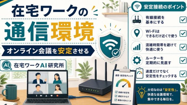 在宅ワークの通信環境・ネット回線の選び方｜オンライン会議が途切れないための対策