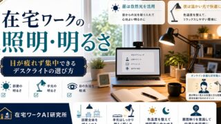 在宅ワークの照明と明るさ、デスクライトの選び方のアイキャッチ