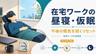 在宅ワークの昼寝・仮眠とパワーナップのコツのアイキャッチ