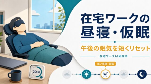 在宅ワークの昼寝・仮眠とパワーナップのコツのアイキャッチ
