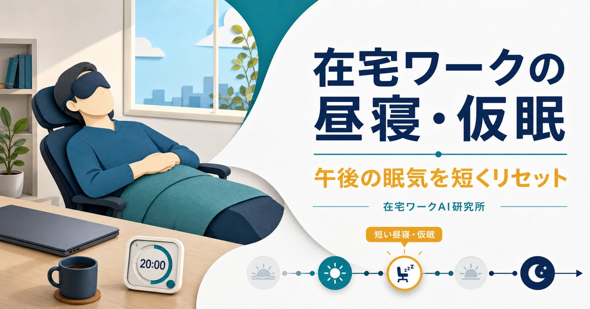 在宅ワークの昼寝・仮眠とパワーナップのコツのアイキャッチ