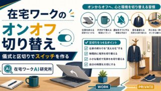 在宅ワークのオンオフの切り替え方｜仕事とプライベートの境目を作るコツ