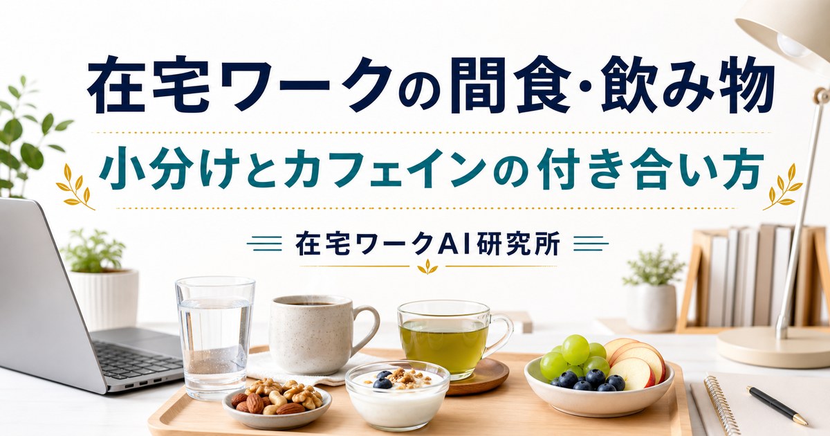 在宅ワークの間食・飲み物の選び方｜集中を保つおやつとカフェインの付き合い方