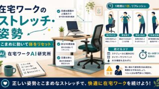 在宅ワークのストレッチ・姿勢のコツ｜肩こり・腰痛を防ぐ簡単な習慣