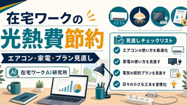 在宅ワークの光熱費・電気代を節約するコツ｜増えがちな電気代を抑える工夫