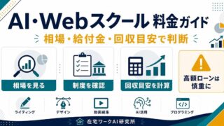 AI・Webスクールの料金相場と費用対効果を整理したアイキャッチ画像