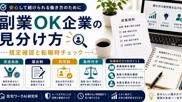 副業OK企業の見分け方と規定確認のアイキャッチ