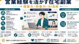 営業職の経験を活かす在宅副業とAI活用を整理したアイキャッチ画像