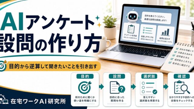 AIでアンケート設問を作る方法のアイキャッチ画像