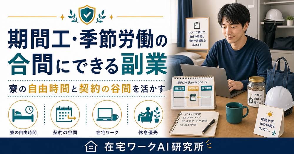 期間工・季節労働の合間にできる副業記事のアイキャッチ画像