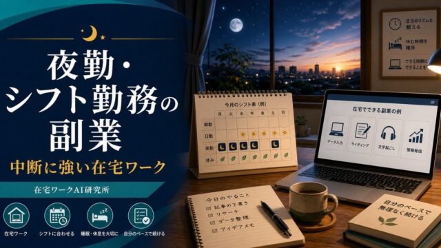夜勤・シフト勤務の副業記事のアイキャッチ画像