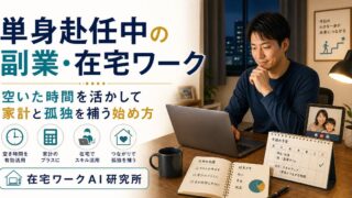 単身赴任中の副業・在宅ワーク記事のアイキャッチ画像
