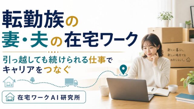 転勤族の妻・夫の在宅ワーク記事のアイキャッチ画像