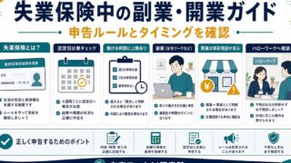 失業保険受給中の副業と開業タイミングの申告ルールを整理したアイキャッチ画像
