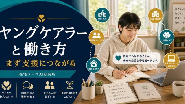 ヤングケアラーと働き方記事のアイキャッチ画像