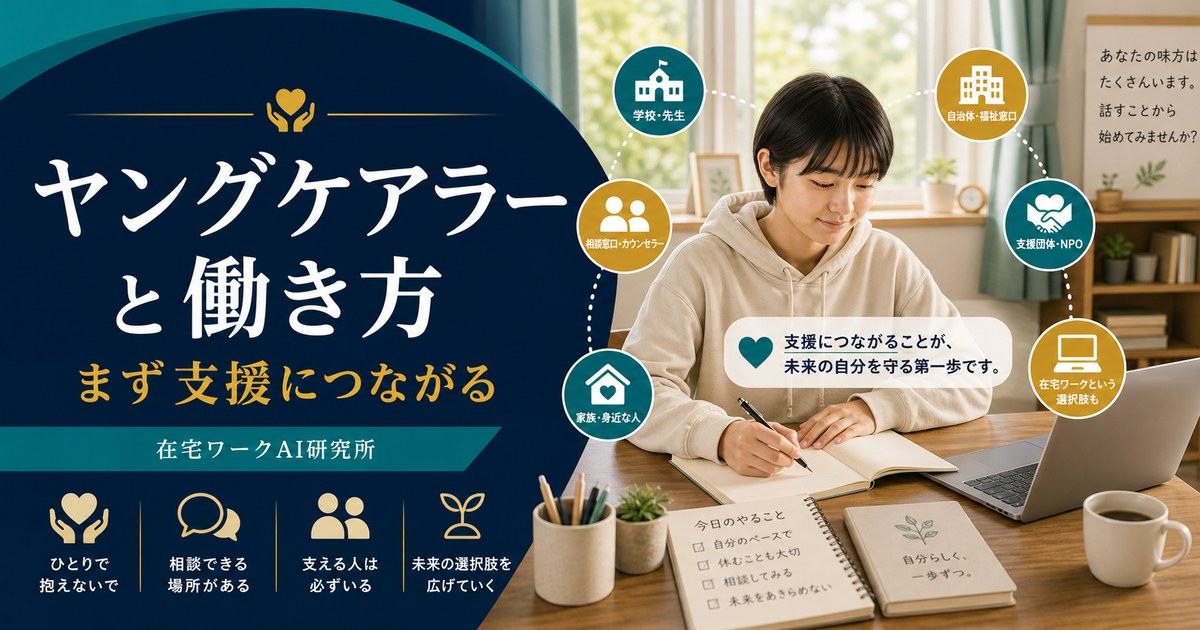 ヤングケアラーと働き方記事のアイキャッチ画像